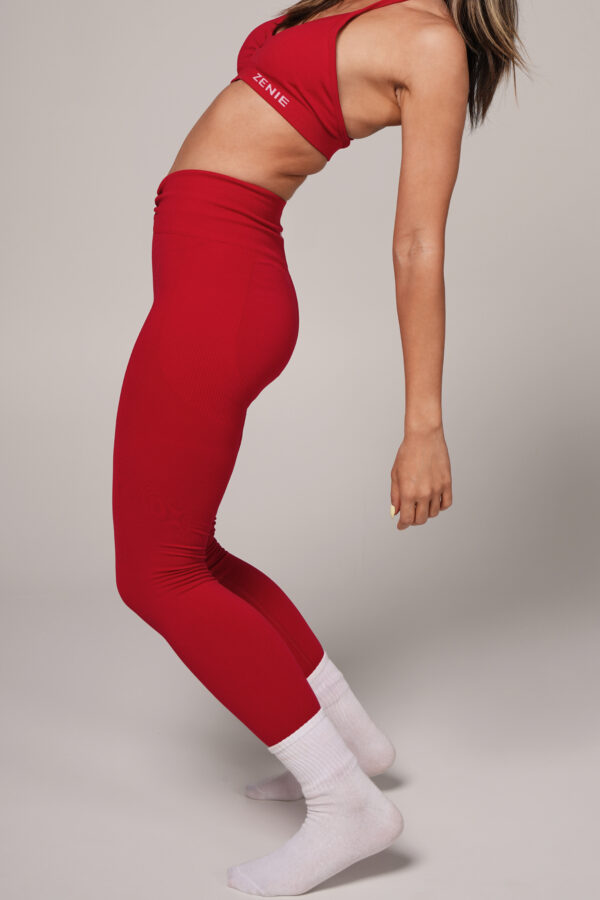 Zen Berry Red Büzgülü Tayt - Görsel 3
