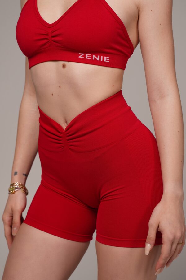Zen Berry Red Büzgülü Şort - Görsel 2